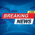 Breaking news with world map background. Vector